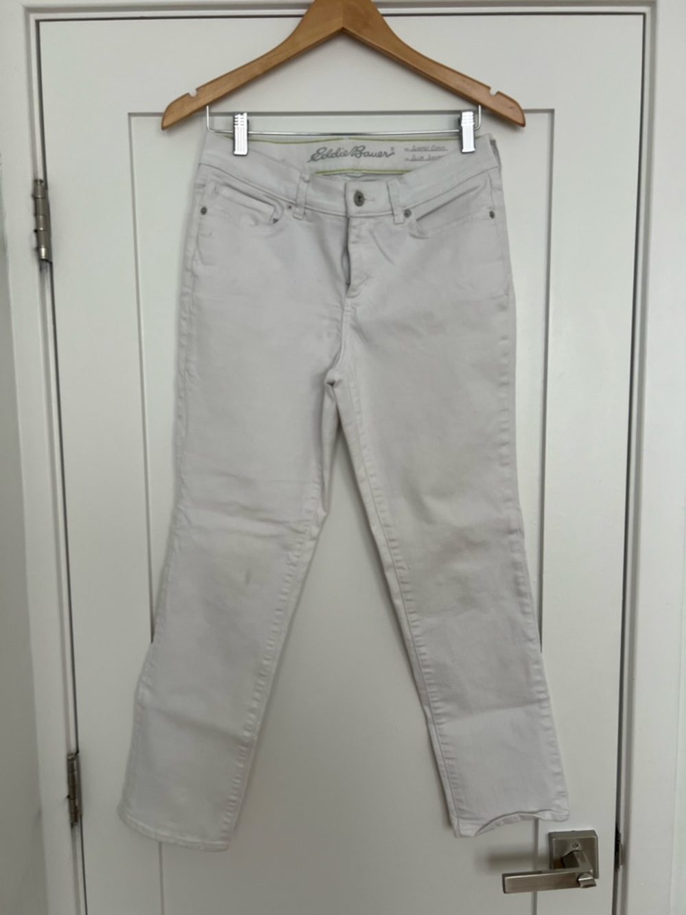 Eddie Bauer Women's Off-White Straight-Leg Jeans